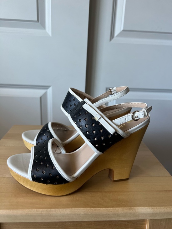 Moschino Shoes - Vintage Love Moschino Black and White Platform Sandals